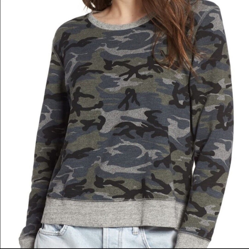 Sundry Camo Print Sweater - Size XS / 0